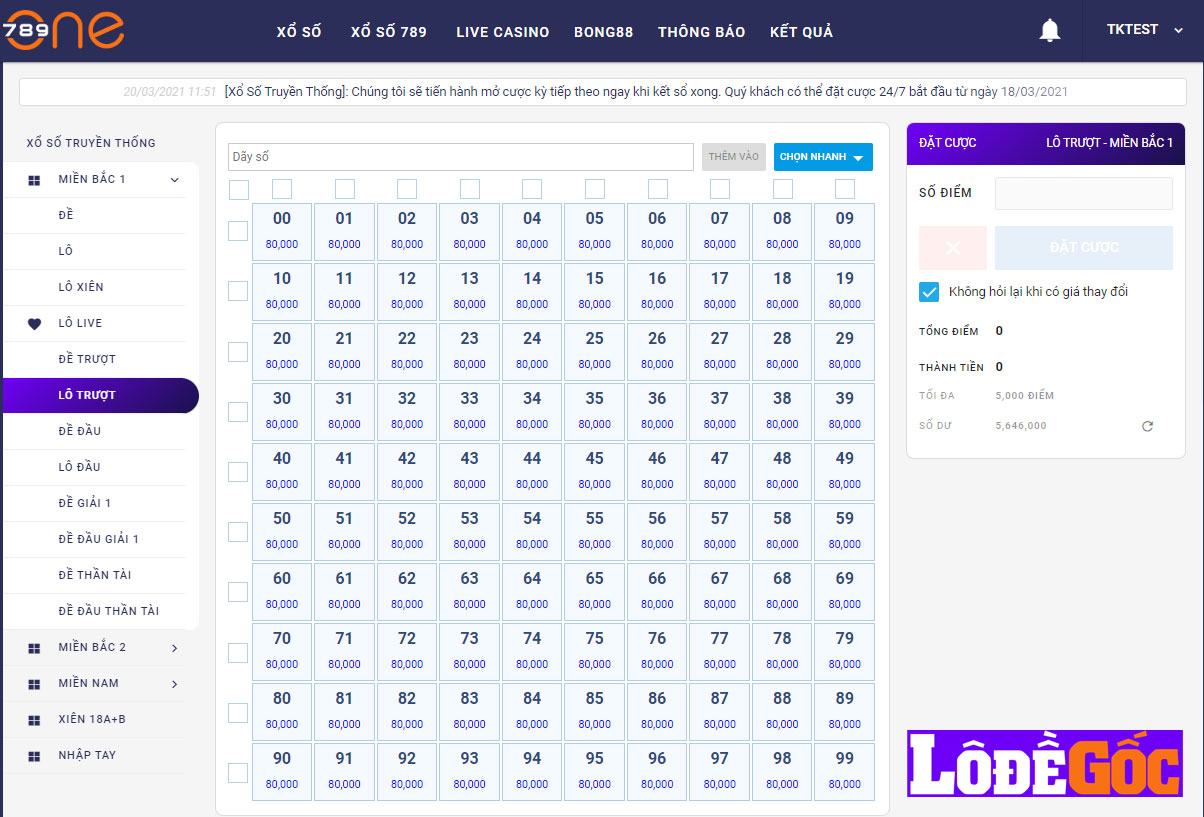 Đánh lo trượt tại LD789