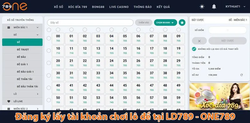 Đăng ký tài khoản LD789 (ONE789)