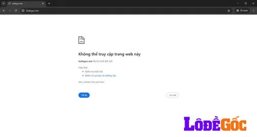 Không thể truy cập trang web